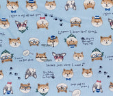 狗小狗 Shibainu 法國鬥牛犬牛津布料韓國製造 Half Yard